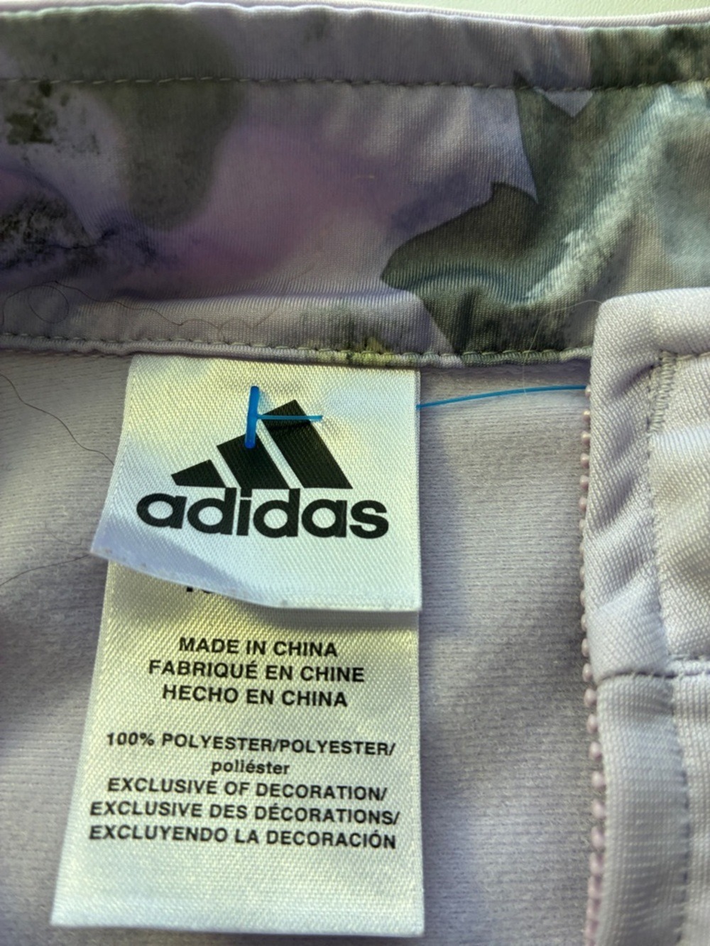 adidas Light Lavender Zip Jacket with Ruffle Hem - Picture 7 of 9